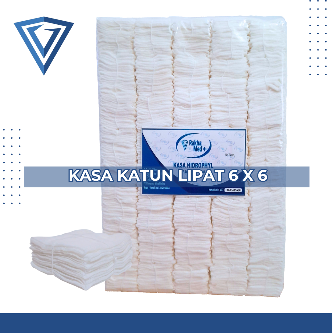 Kasa Katun Lipat 6cm x 6cm
