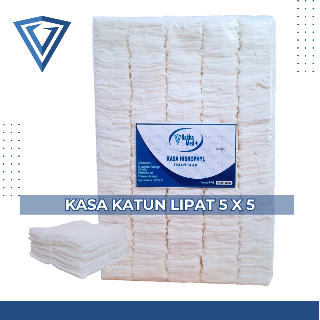 Kasa Katun Lipat 5cm x 5cm